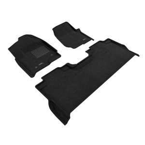 Ford F-350 Floor Mats - Front - 3D MAXpider - Elegant Series - Black - `23-`26 Ford F-350 Floor Mats - Front - 3D MAXpider - Elegant Series - Black - `23-`26